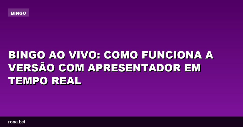Imagem de um apresentador animado em um jogo de bingo ao vivo, interagindo com os jogadores.