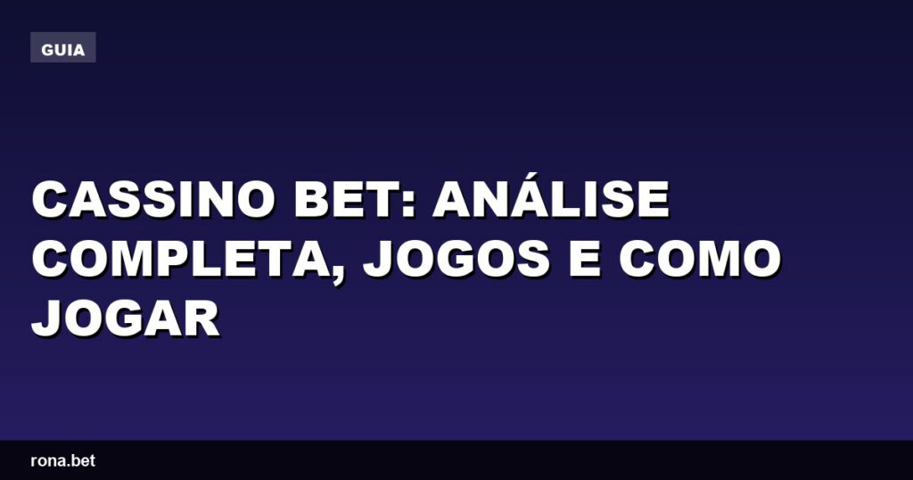 Análise do cassino bet com jogos populares e dicas de como jogar.