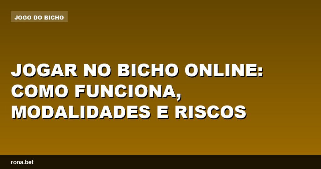 Imagem ilustrativa sobre como jogar no bicho online, mostrando opções e dicas.