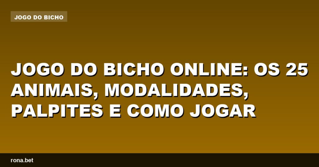 Imagem ilustrativa do jogo do bicho online com animais e dicas de apostas.