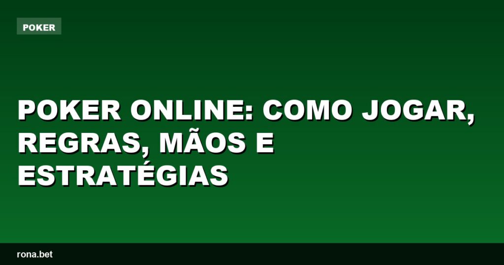 Imagem ilustrativa de um jogador concentrado em uma mesa de poker online.
