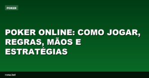 Imagem ilustrativa de um jogador concentrado em uma mesa de poker online.