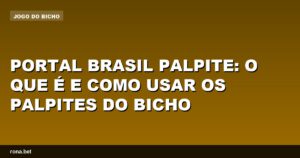 Imagem ilustrativa do portal Brasil palpite com dicas sobre palpites do bicho.