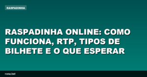 Imagem ilustrativa de raspadinha online com diferentes tipos de bilhetes e prêmios.