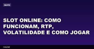Imagem ilustrativa de uma slot online com símbolos coloridos e detalhes de jogo.